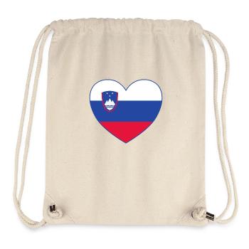 Slowenien Flagge Herz - Stanley/Stella recycelter Gym Bag - Naturweiß - Vorne