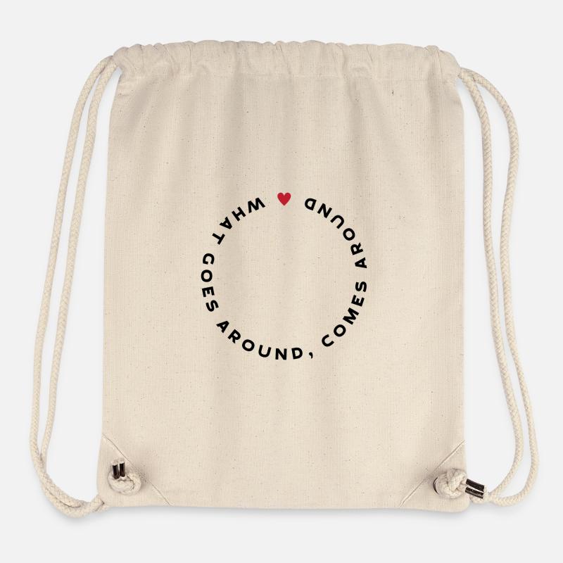 WHAT GOES AROUND, COMES AROUND - Stanley/Stella recycelter Gym Bag - Naturweiß