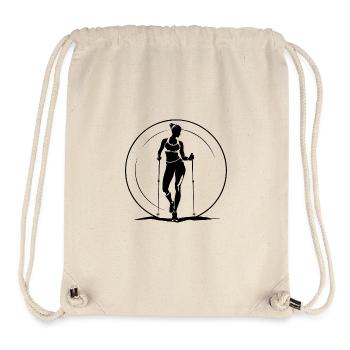 Nordic Walking Silhouette - Stanley/Stella Recycled Gym Bag - natural - Front