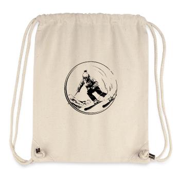 Ski Fahren Skiing Silhouette - Sac à cordon recyclé Stanley/Stella - blanc naturel - Devant