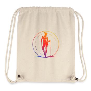 Marche Nordique Silhouette Coloré - Sac à cordon recyclé Stanley/Stella - blanc naturel - Devant