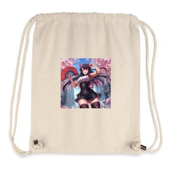 Fille Démon dans le Vent en Fleurs - Sac à cordon recyclé Stanley/Stella - blanc naturel - Devant