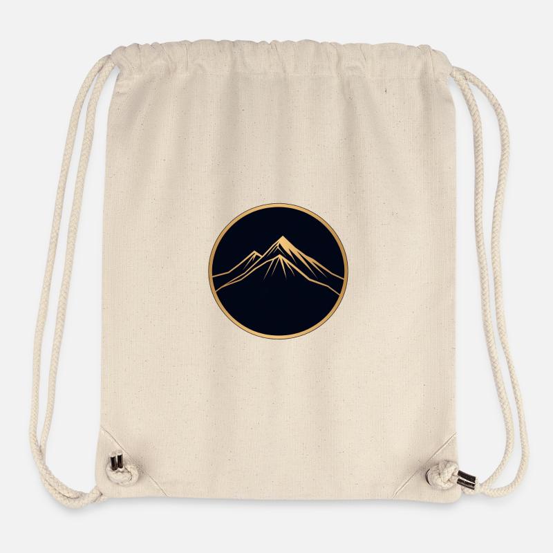 Hiker, Mountain Walk, Round Logo - Stanley/Stella Recycled Gym Bag - natural