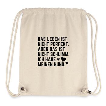 Sehr schöner Hundespruch Hundeliebe Hundemensch - Stanley/Stella recycelter Gym Bag - Naturweiß - Vorne
