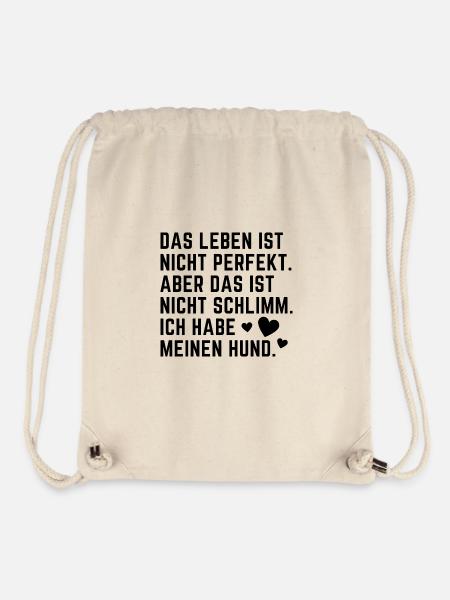 Sehr schöner Hundespruch Hundeliebe Hundemensch - Stanley/Stella recycelter Gym Bag - Naturweiß