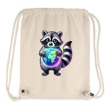 mignon raton laveur - Sac à cordon recyclé Stanley/Stella - blanc naturel - Devant