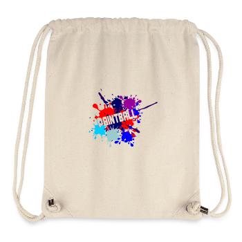 Texte de paintball découpé - Sac à cordon recyclé Stanley/Stella - blanc naturel - Devant