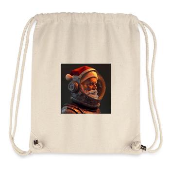 Santa Claus Astronaut Space Christmas T-shirt - Stanley/Stella recycelter Gym Bag - Naturweiß - Vorne