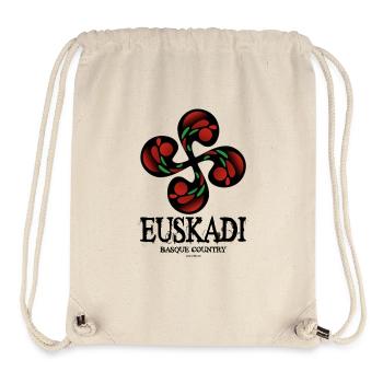 croix basque - Sac à cordon recyclé Stanley/Stella - blanc naturel - Devant