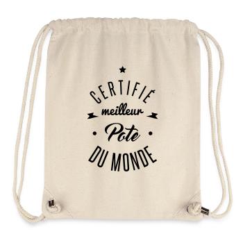 meilleur pote - Sac à cordon recyclé Stanley/Stella - blanc naturel - Devant