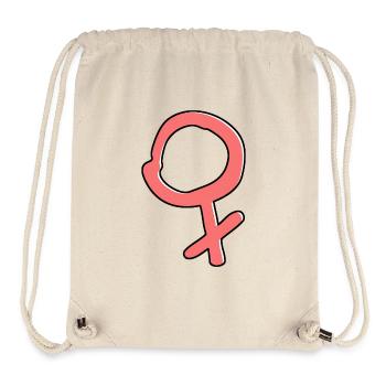 female gender symbol Feminist Statement - Stanley/Stella Recycled Gym Bag - natural - Front