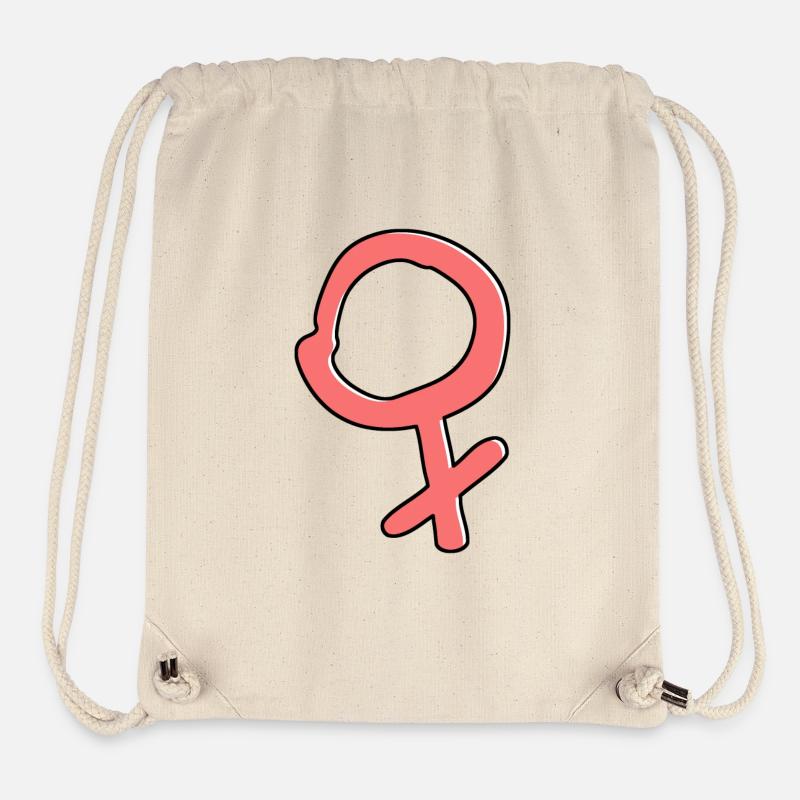 weibliches Geschlechtssymbol Feminist Statement - Stanley/Stella recycelter Gym Bag - Naturweiß