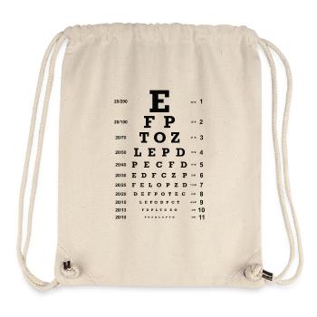 Optometrist ophthalmologist eye test glasses gift - Stanley/Stella Recycled Gym Bag - natural - Front
