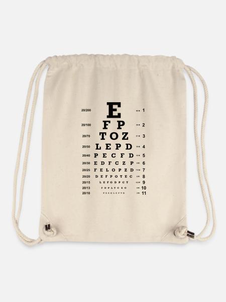 Augenoptiker Augenarzt Sehtest Brille Geschenk - Stanley/Stella recycelter Gym Bag - Naturweiß