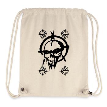 Skull - Stanley/Stella recycelter Gym Bag - Naturweiß - Vorne