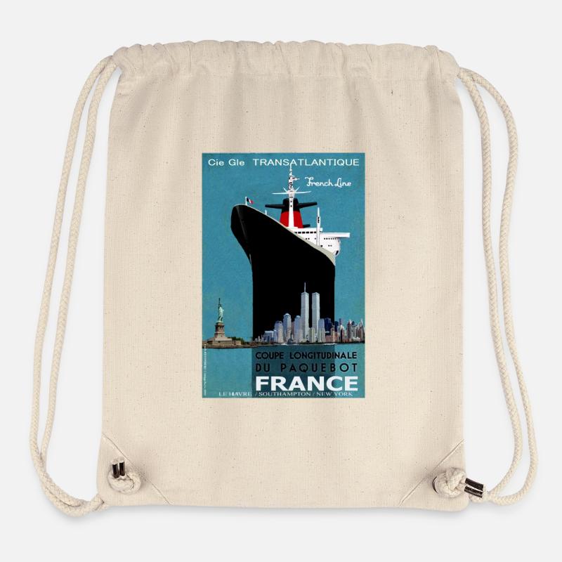 POSTER LINER FRANKREICH Louis RUNEMBERG © Adagp - Stanley/Stella recycelter Gym Bag - Naturweiß