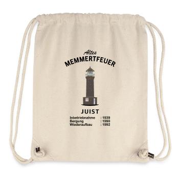 Insel Juist, Altes Memmertfeuer, Leuchtturm - Stanley/Stella recycelter Gym Bag - Naturweiß - Vorne