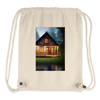 Charming lakeside cabin - Stanley/Stella Recycled Gym Bag - natural - Front