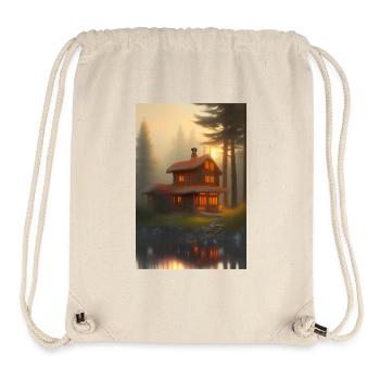 Charming lakeside cabin - Stanley/Stella Recycled Gym Bag - natural - Front