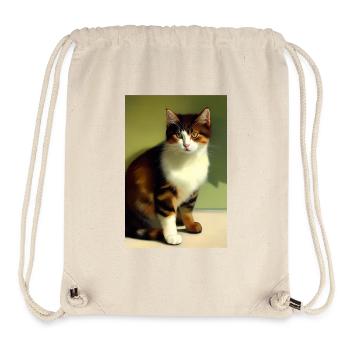 Katzen Bild - Stanley/Stella recycelter Gym Bag - Naturweiß - Vorne
