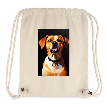 Hunde Bild - Stanley/Stella recycelter Gym Bag - Naturweiß - Vorne