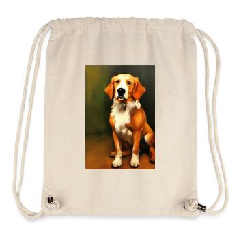 Hunde Bild - Stanley/Stella recycelter Gym Bag - Naturweiß - Vorne