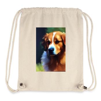Hunde Bild - Stanley/Stella recycelter Gym Bag - Naturweiß - Vorne