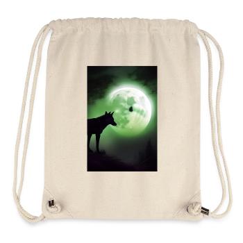 Wolf und Mond - Stanley/Stella recycelter Gym Bag - Naturweiß - Vorne