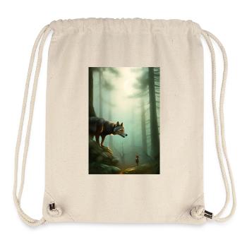 Wolf in the forest - Stanley/Stella Recycled Gym Bag - natural - Front