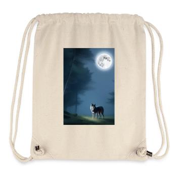 Wolf und Mond - Stanley/Stella recycelter Gym Bag - Naturweiß - Vorne