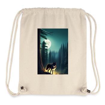 Wolf und Mond - Stanley/Stella recycelter Gym Bag - Naturweiß - Vorne
