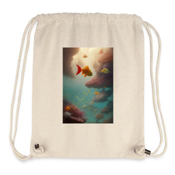 Fische, Aquarium - Stanley/Stella recycelter Gym Bag - Naturweiß - Vorne
