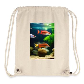 Fische, Aquarium - Stanley/Stella recycelter Gym Bag - Naturweiß - Vorne