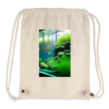 Fische, Aquarium - Stanley/Stella recycelter Gym Bag - Naturweiß - Vorne