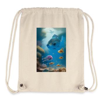 Fische, Aquarium - Stanley/Stella recycelter Gym Bag - Naturweiß - Vorne