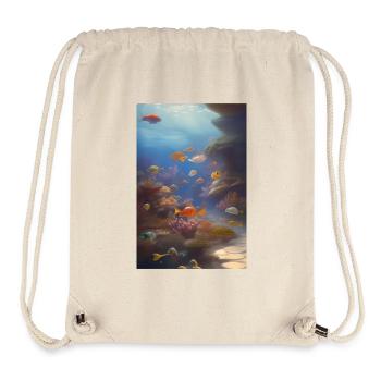 Fische, Aquarium - Stanley/Stella recycelter Gym Bag - Naturweiß - Vorne
