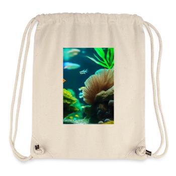 Fische, Aquarium - Stanley/Stella recycelter Gym Bag - Naturweiß - Vorne