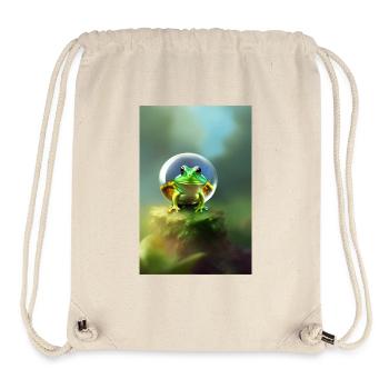 Boule de grenouille - Sac à cordon recyclé Stanley/Stella - blanc naturel - Devant