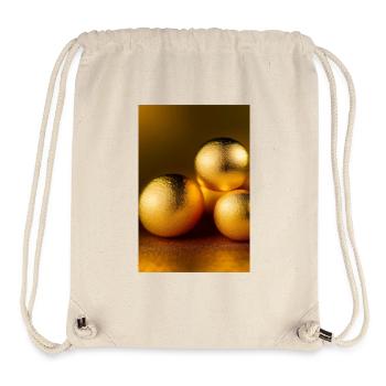 Gold Stücke - Stanley/Stella recycelter Gym Bag - Naturweiß - Vorne