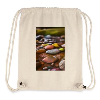 Colorful stones - Stanley/Stella Recycled Gym Bag - natural - Front