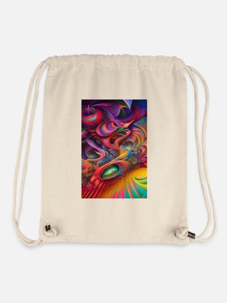 Abstrakte Kunst - Stanley/Stella recycelter Gym Bag - Naturweiß