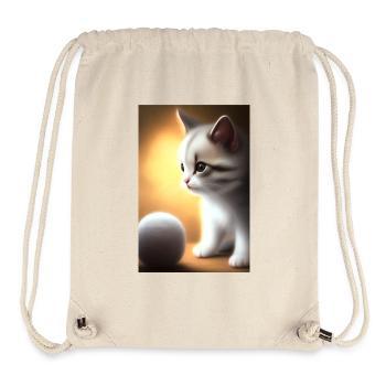 Kleine Süße Baby Katze - Stanley/Stella recycelter Gym Bag - Naturweiß - Vorne