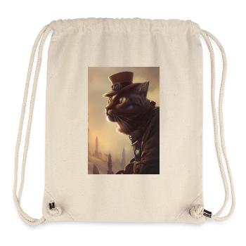 Herr Katze - Stanley/Stella recycelter Gym Bag - Naturweiß - Vorne