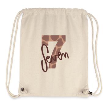 Number / Seven / 7 / Birthday / Seventh / Number - Stanley/Stella Recycled Gym Bag - natural - Front