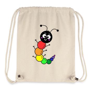 Regenbogen Raupe - Stanley/Stella recycelter Gym Bag - Naturweiß - Vorne