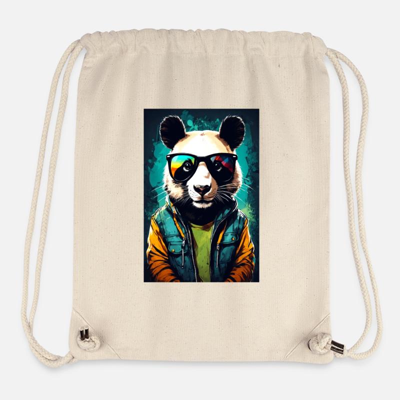 Panda Riesenpanda - Stanley/Stella recycelter Gym Bag - Naturweiß