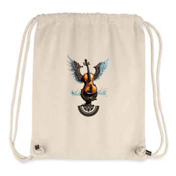 Wunderbar elegante Geige mit Flügeln. - Stanley/Stella recycelter Gym Bag - Naturweiß - Vorne