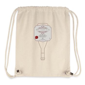 Wine Taste Club Design in Wein Etikett Optik - Stanley/Stella recycelter Gym Bag - Naturweiß - Vorne