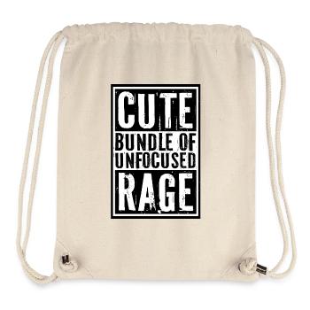 Lustiges niedliches Bündel von unfokussiertem Wut-Regenbogen-Goth - Stanley/Stella recycelter Gym Bag - Naturweiß - Vorne
