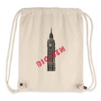 Big Ben Londres - Sac à cordon recyclé Stanley/Stella - blanc naturel - Devant